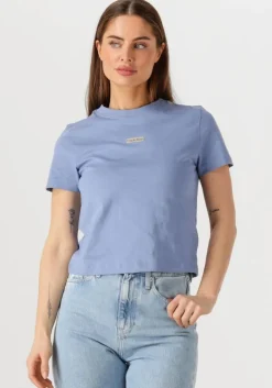 blauwe calvin klein t-shirt placed institutional baby tee