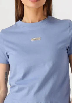 blauwe calvin klein t-shirt placed institutional baby tee