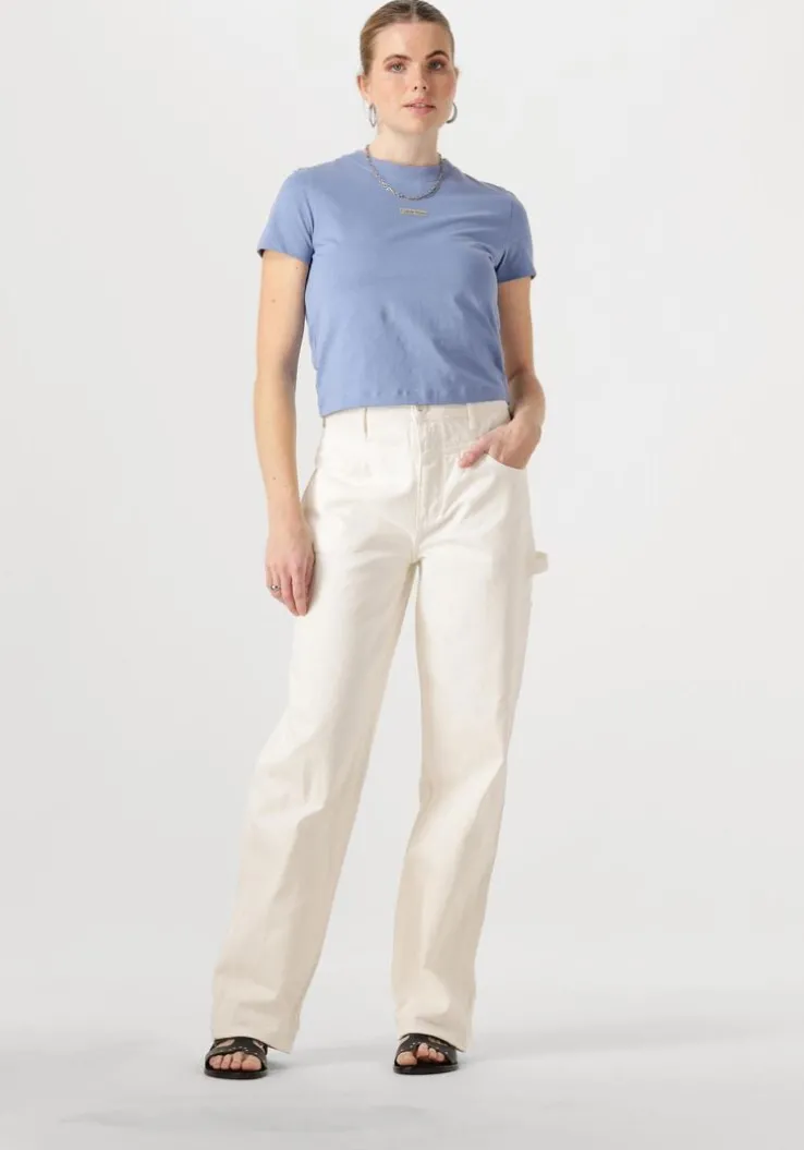 blauwe calvin klein t-shirt placed institutional baby tee