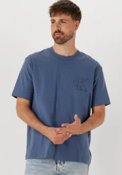 blauwe calvin klein t-shirt ck applique tee