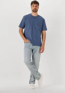 blauwe calvin klein t-shirt ck applique tee