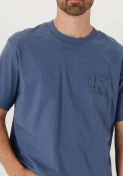 blauwe calvin klein t-shirt ck applique tee