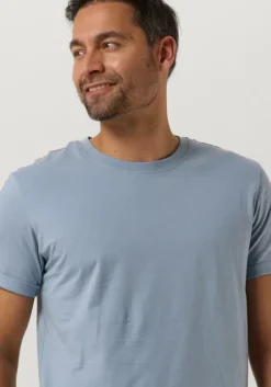 blauwe calvin klein t-shirt badge turn up sleeve