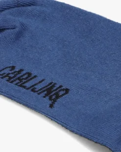 blauwe carlijnq sokken knee socks - hearts