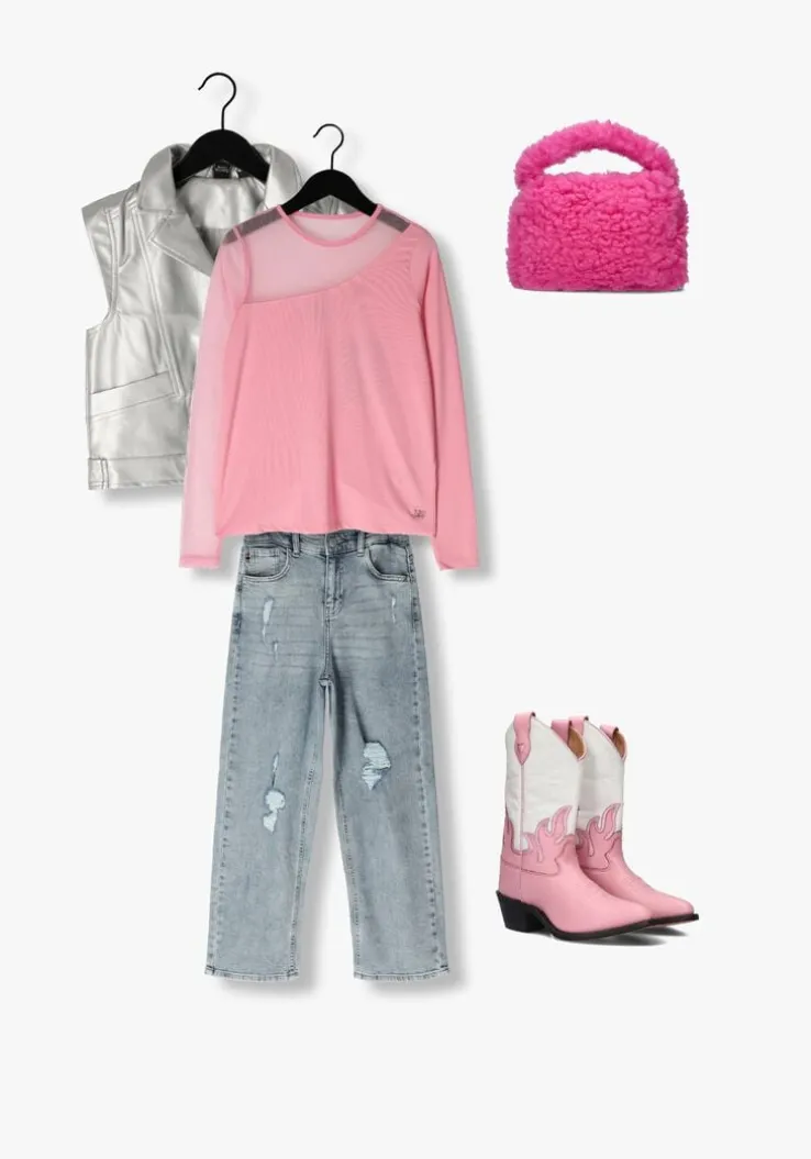 blauwe cars jeans straight leg jeans bry damage