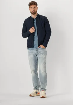 blauwe cast iron jack bomber jacket throttle barker