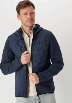blauwe cast iron jack zip jacket interlock nylon