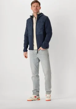 blauwe cast iron jack zip jacket interlock nylon