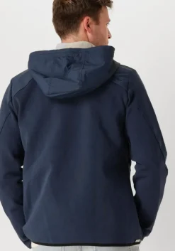 blauwe cast iron jack zip jacket interlock nylon