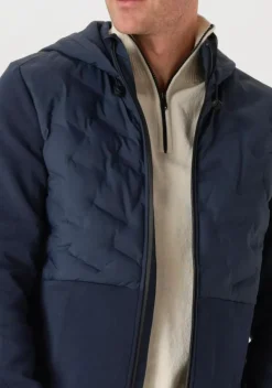 blauwe cast iron jack zip jacket interlock nylon