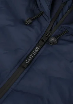 blauwe cast iron jack zip jacket interlock nylon