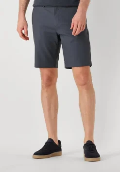 blauwe cast iron korte broek riser shorts comfort stretch