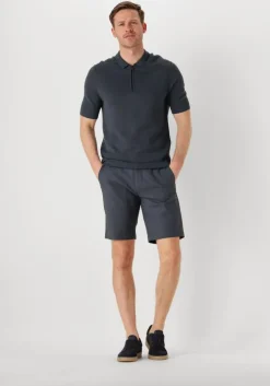 blauwe cast iron polo short sleeve polo regular fit cotton modal