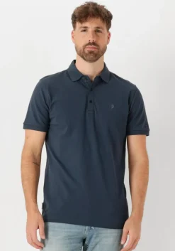 blauwe cast iron polo short sleeve polo fine pique essential
