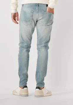 blauwe cast iron tapered jeans shiftback tapered faded green tone