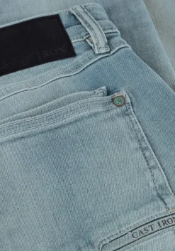 blauwe cast iron tapered jeans shiftback tapered faded green tone