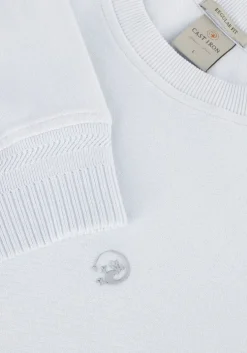 blauwe cast iron trui long sleeve r-neck regular fit twill