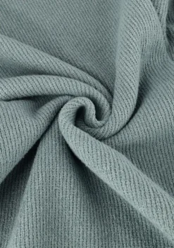 blauwe cast iron trui mock neck fine boucle