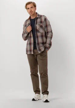 blauwe cast iron truien/vesten crewneck essential cotton stretch