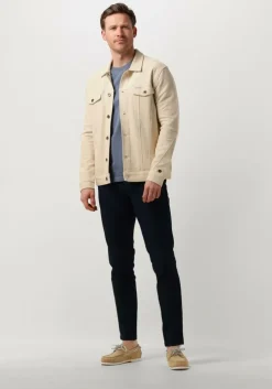 blauwe cast iron t-shirt short sleeve r-neck regular fit cotton