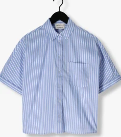 blauwe catwalk junkie blouses short sleeve blouse with graphic