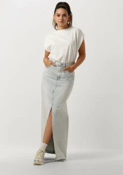 blauwe catwalk junkie maxirok maxi denim skirt