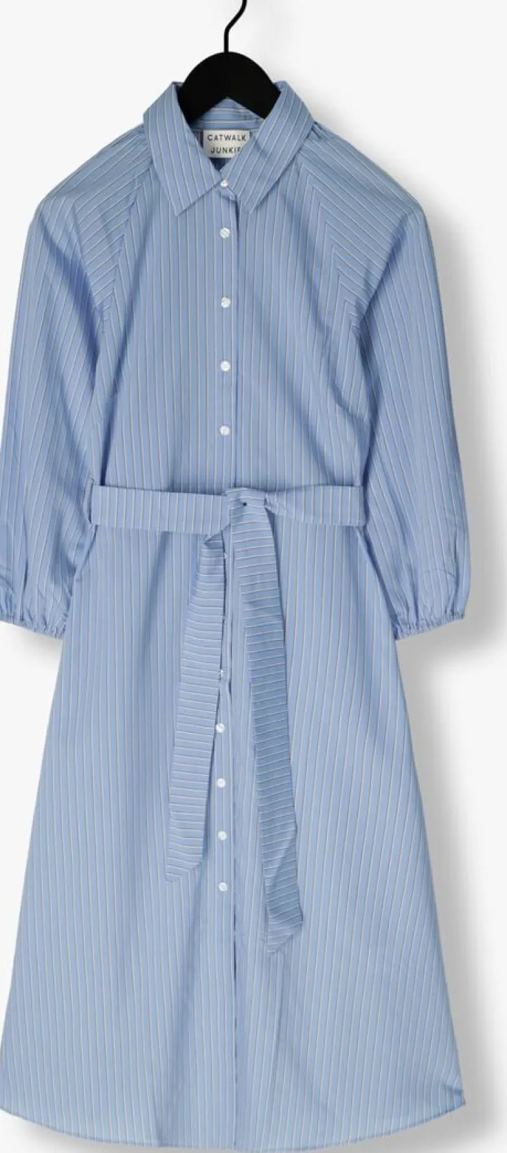 blauwe catwalk junkie midi jurk dr yasmin