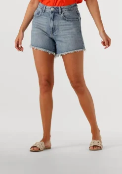 blauwe catwalk junkie shorts loose fit denim short