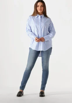 blauwe cc heart blouses cc heart harper stripe blouse