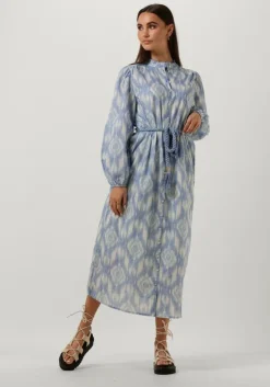 blauwe circle of trust midi jurk gwen dress