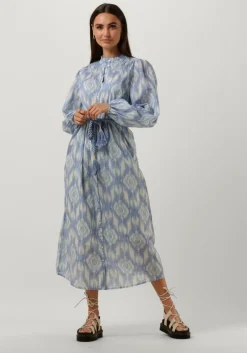blauwe circle of trust midi jurk gwen dress