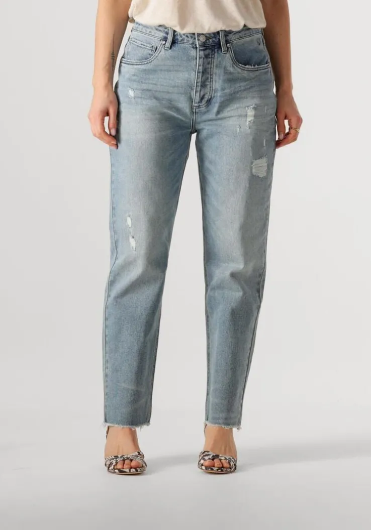 blauwe circle of trust mom jeans jaimy cropped dnm