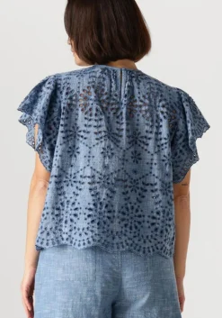 blauwe circle of trust top alinna blouse