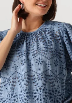 blauwe circle of trust top alinna blouse