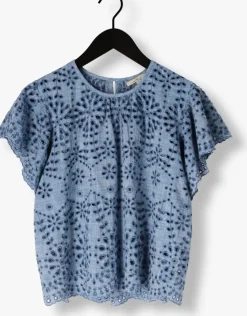 blauwe circle of trust top alinna blouse