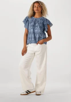 blauwe circle of trust top alinna blouse