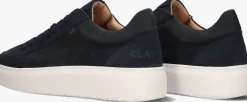 blauwe clay lage sneakers lpenzo