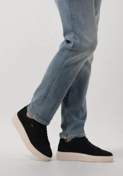 blauwe clay lage sneakers lpenzo