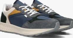 blauwe clay lage sneakers 13655