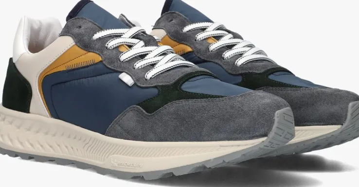 blauwe clay lage sneakers 13655