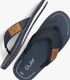 blauwe clay slippers clay001