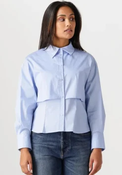 blauwe co'couture blouses sandy double layer shirt