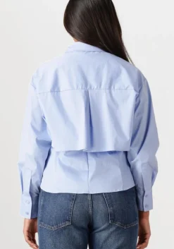 blauwe co'couture blouses sandy double layer shirt