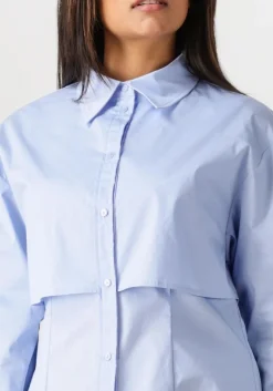 blauwe co'couture blouses sandy double layer shirt