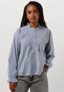 blauwe co'couture blouses emily dot blouse