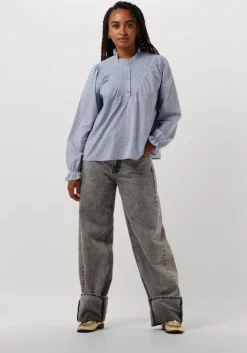 blauwe co'couture blouses emily dot blouse