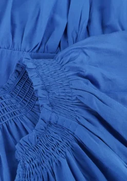 blauwe co'couture mini jurk sunrise cropped dress