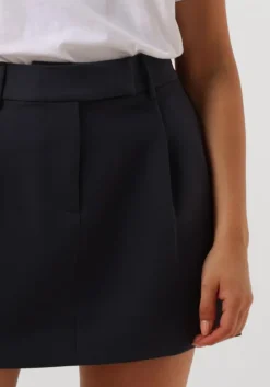 blauwe co'couture minirok vola cropped pleat skirt