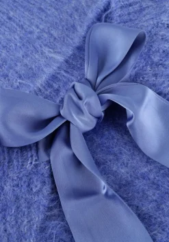 blauwe co'couture trui coralie bow rib knit