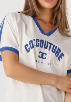 blauwe co'couture t-shirt siaracc oversize sporty v-tee